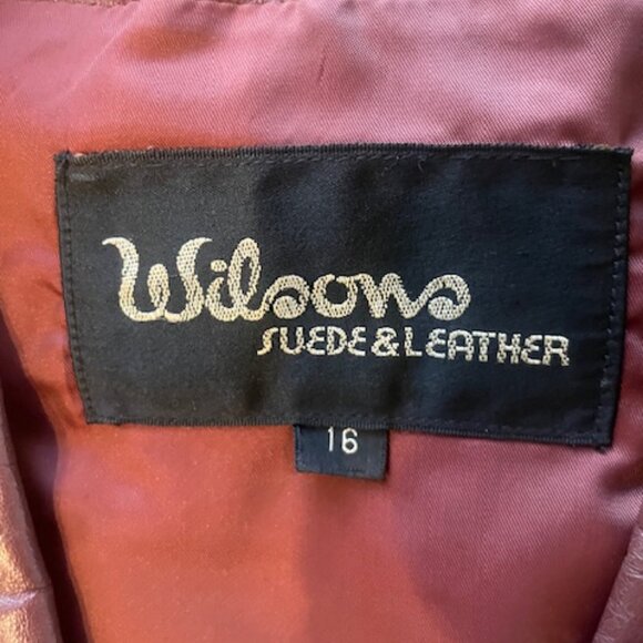 Wilson’s Vintage 70’s Burgundy/Brown Leather Blazer Jacket Coat Made in Korea - Picture 2 of 6